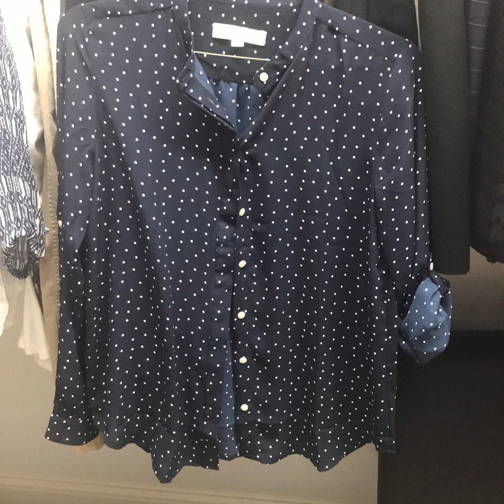 Loft navy blouse